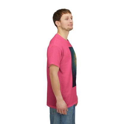 Unisex Heavy Cotton T-Shirt, Aquarius God, Zodiac Design