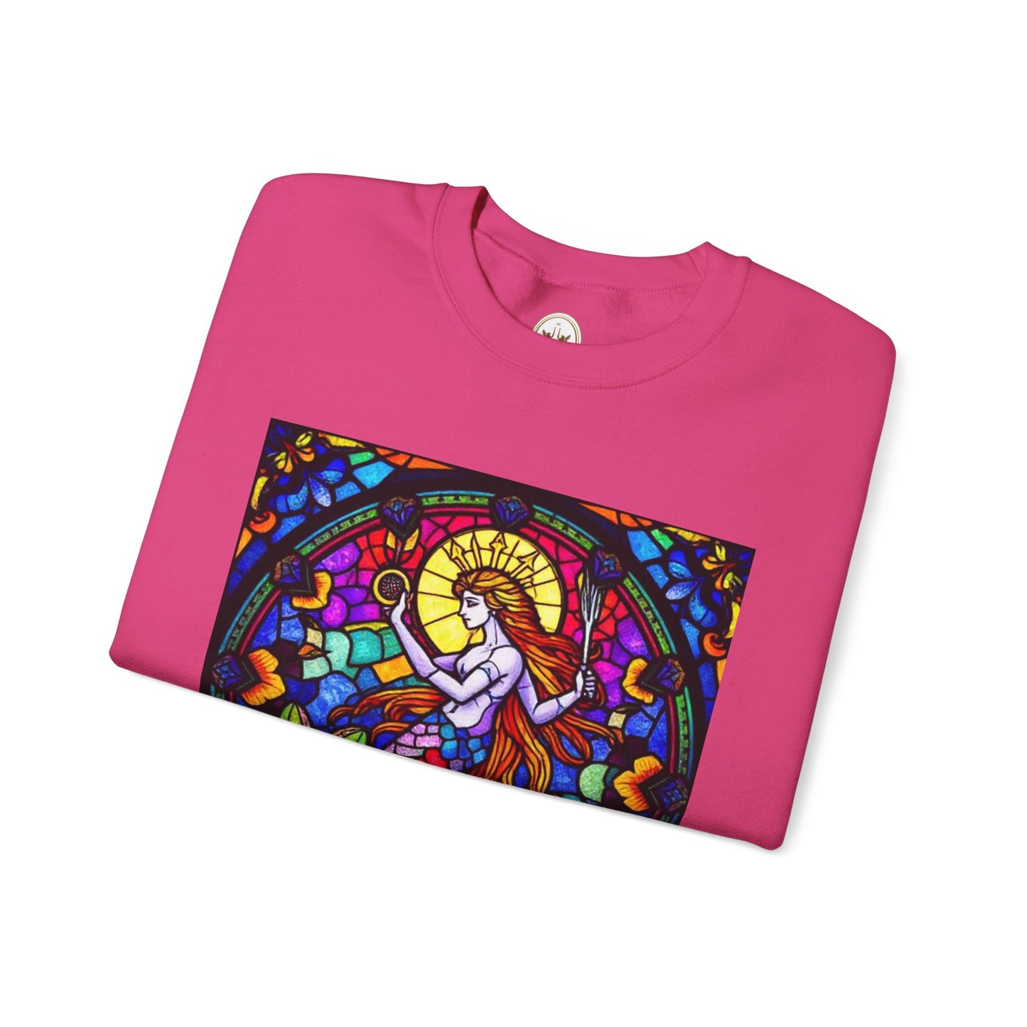 Unisex Heavy Blend™ Crewneck Sweatshirt, Glass 1, Aquarius Zodiac Design