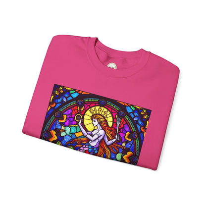 Unisex Heavy Blend™ Crewneck Sweatshirt, Glass 1, Aquarius Zodiac Design