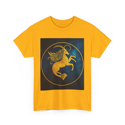 Unisex Heavy Cotton T-Shirt, Capricorn Animal v3, Symbol, Zodiac Design