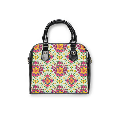 Shoulder Handbag, Cancer, Zodiac v1, Flower Pattern
