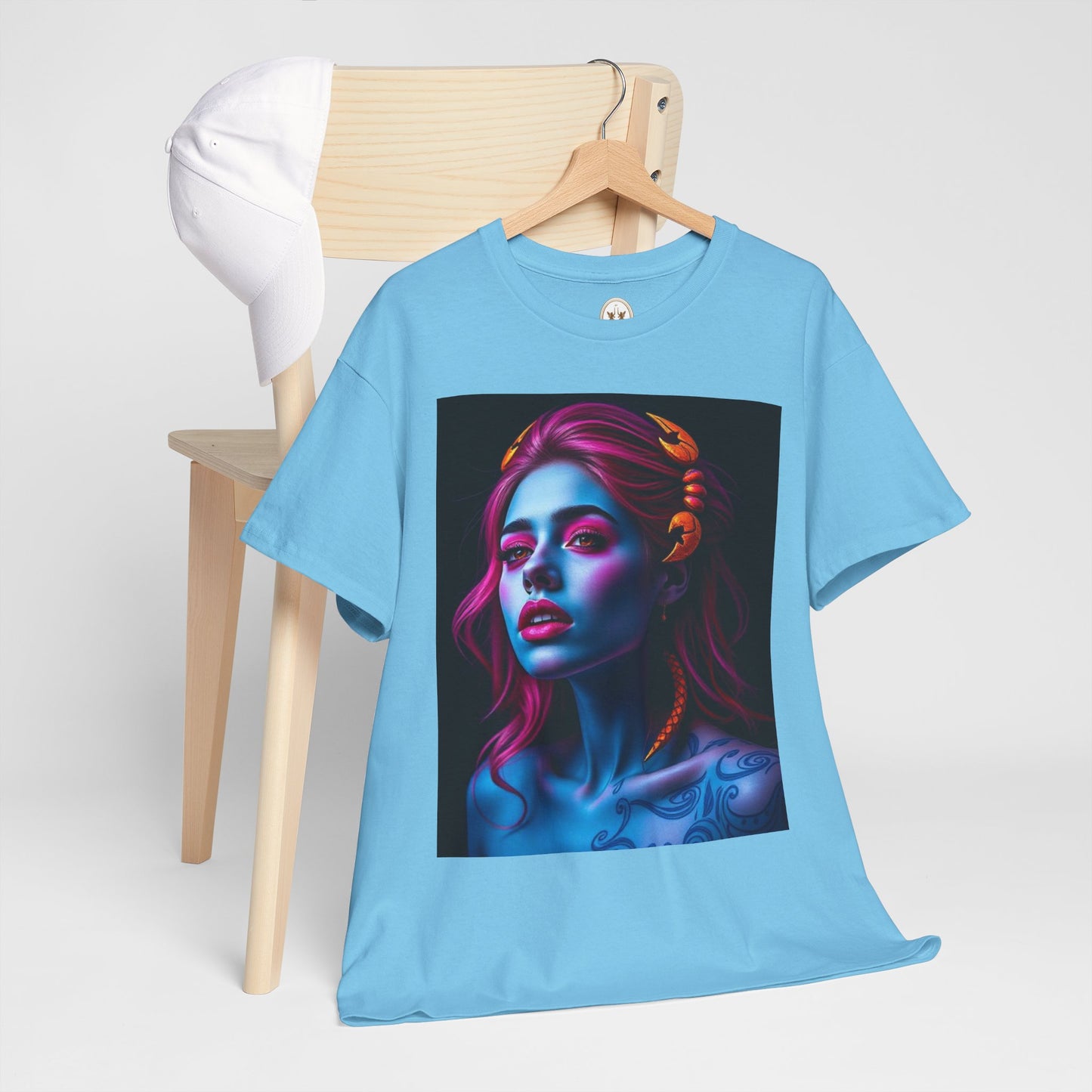 Unisex Heavy Cotton T-Shirt, Scorpio, Zodiac, Sexy Art