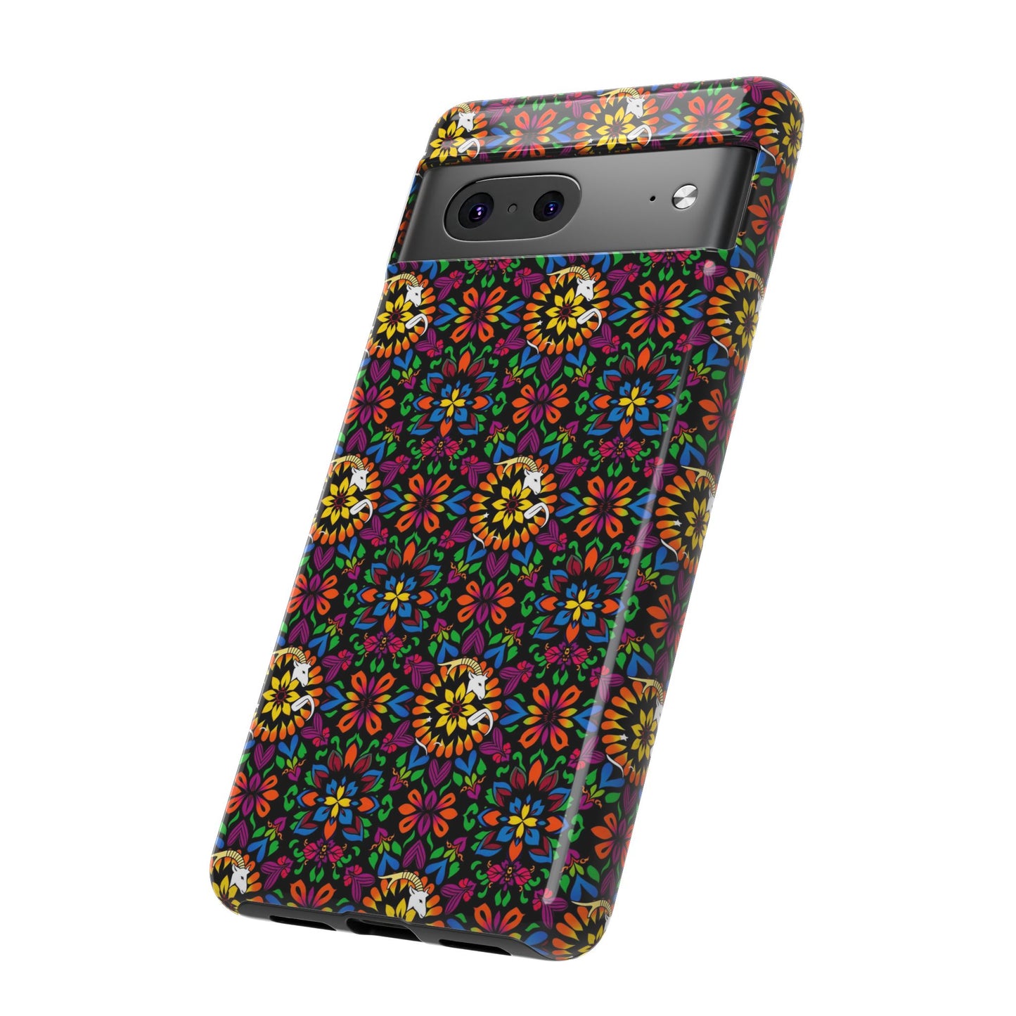Tough Cases, Capricorn, Zodiac v2, Flower Pattern
