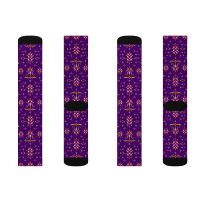 Sublimation Socks, Sagittarius, Zodiac v4, Jewel Pattern