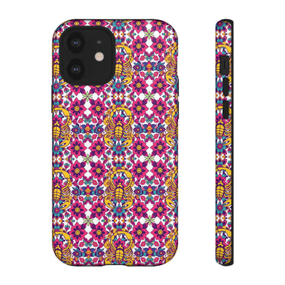 Tough Cases, Scorpio, Zodiac v2, Flower Pattern