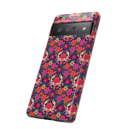 Tough Cases, Cancer, Zodiac v1, Flower Pattern
