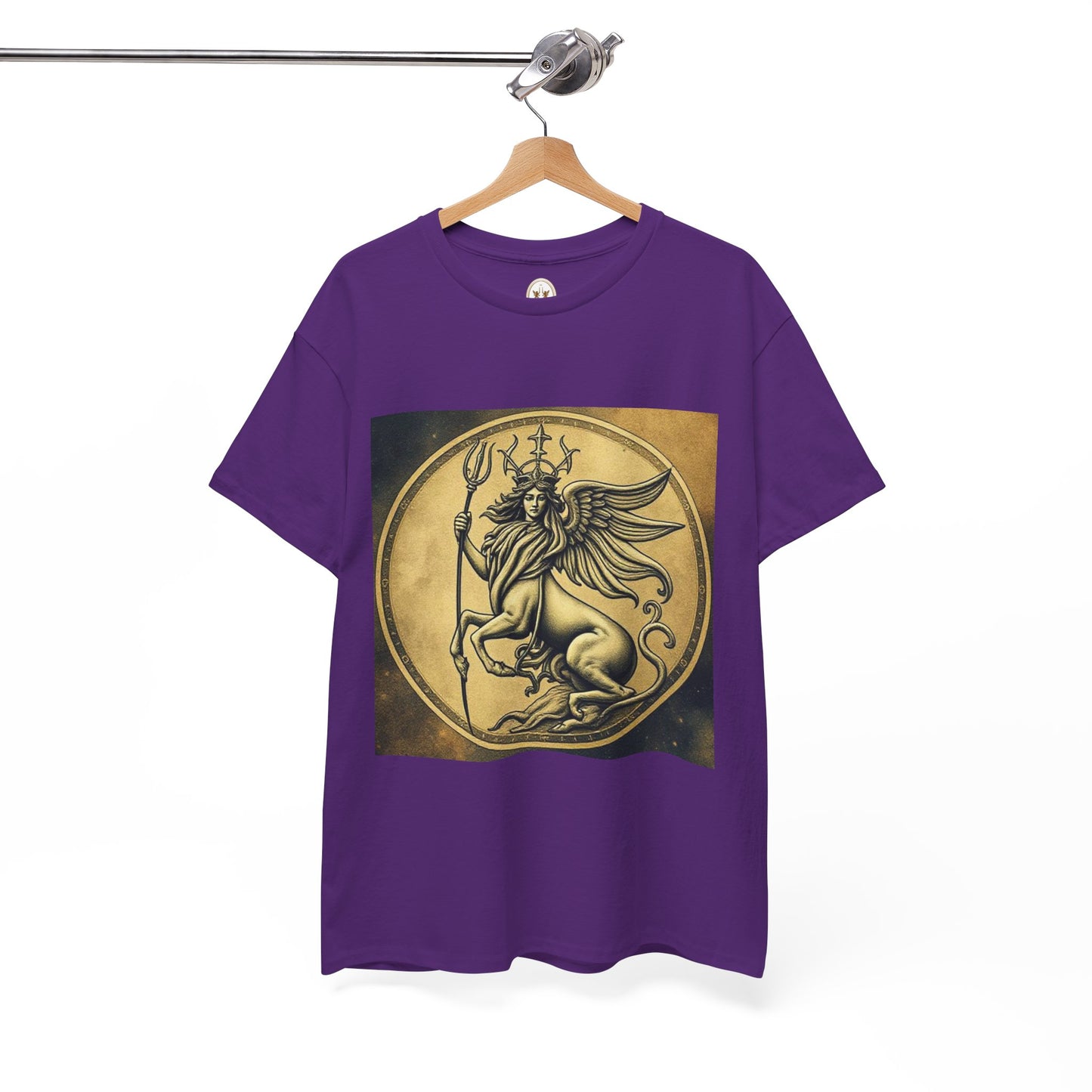 Unisex Heavy Cotton T-Shirt, Angel Animal, Virgo Zodiac Design