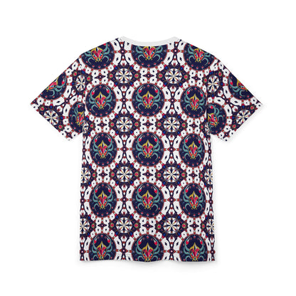 Unisex Cut & Sew T-Shirt, (AOP), Scorpio, Zodiac v4, Jewels Pattern