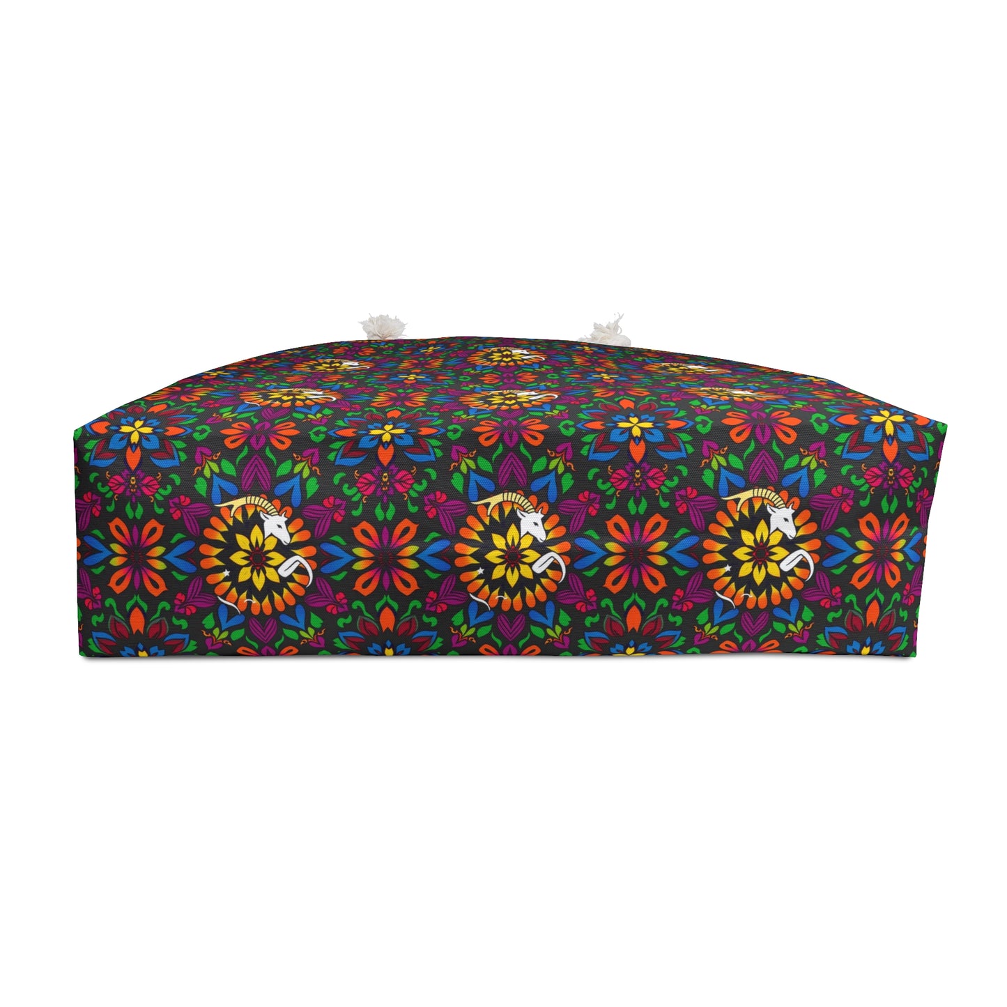 Weekender Bag, Capricorn, Zodiac v2, Flower Pattern