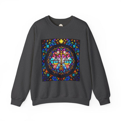 Unisex Heavy Blend™ Crewneck Sweatshirt, Glass 1, Libra Zodiac Design