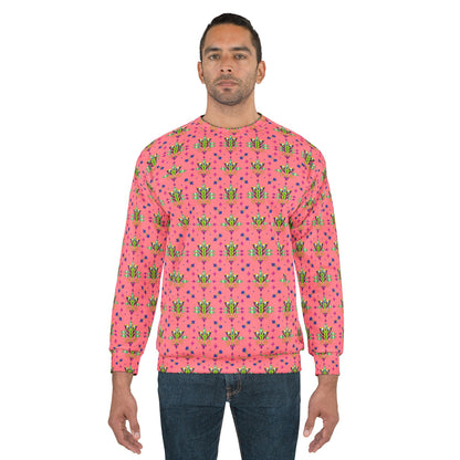 Unisex Sweatshirt (AOP), Aquarius, Zodiac v4, Jewel Pattern