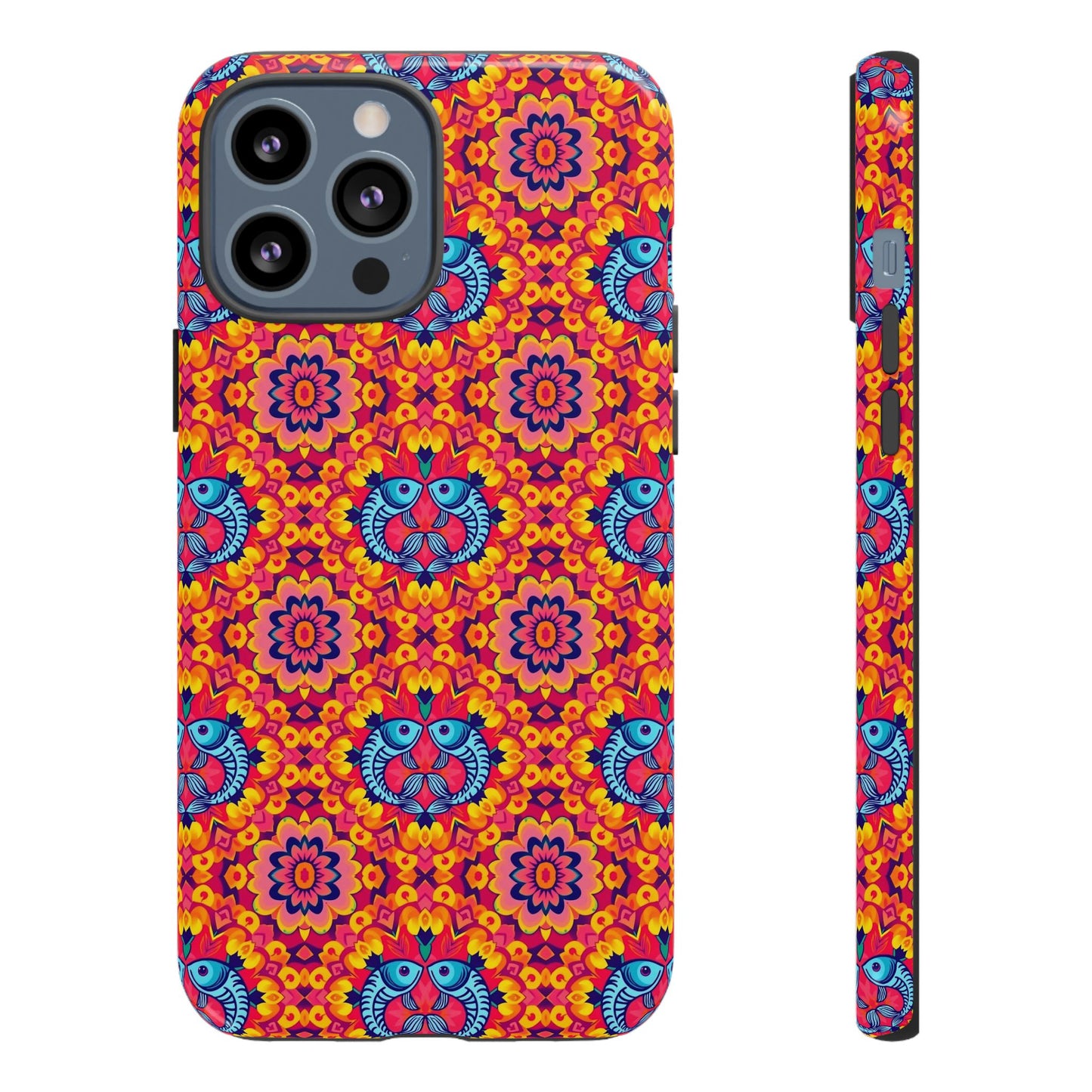 Tough Cases, Pisces, Zodiac v1, Flower Pattern