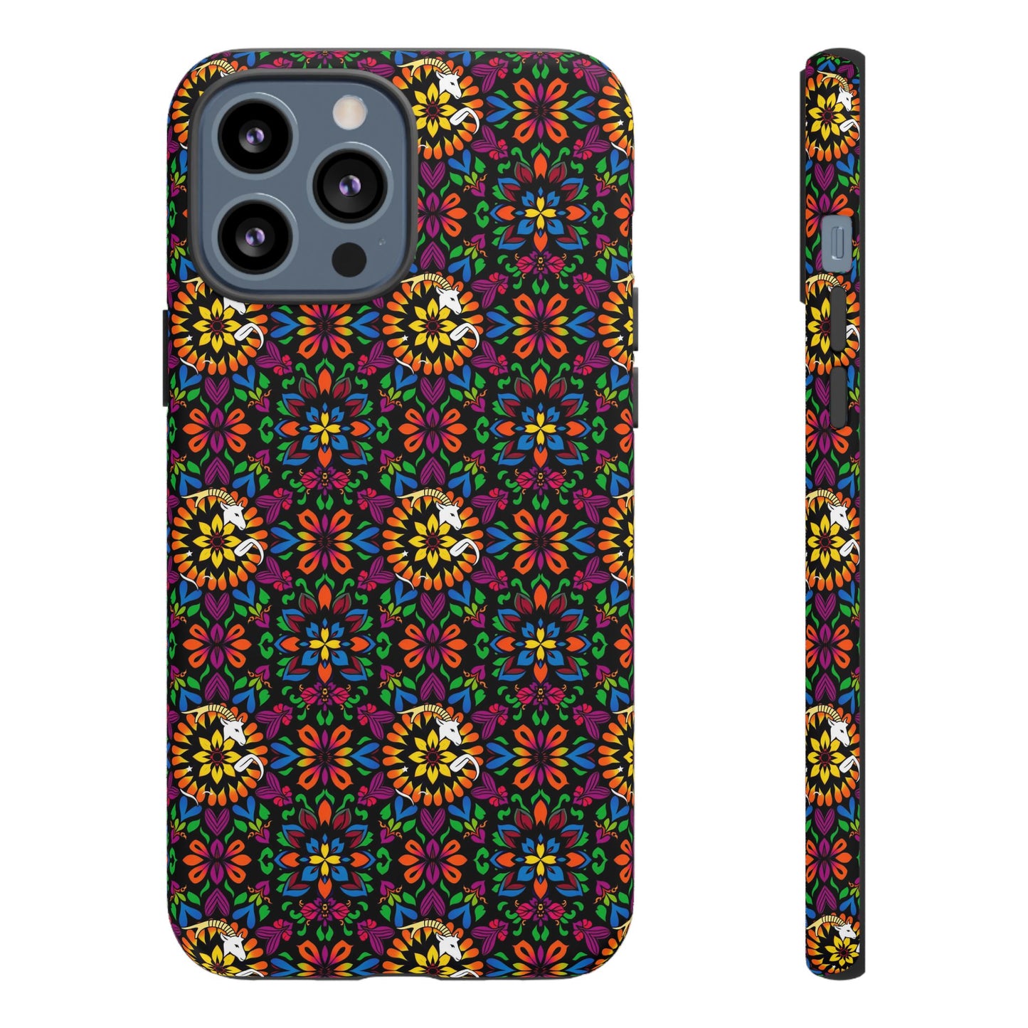 Tough Cases, Capricorn, Zodiac v2, Flower Pattern