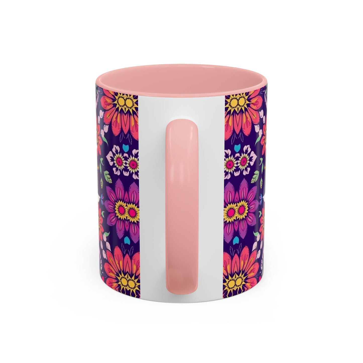Accent Coffee Mug, Libra, Zodiac v3, Flower Pattern, (11, 15oz)
