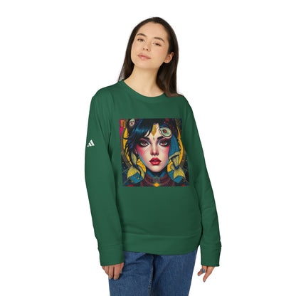 Adidas, Unisex Fleece Crewneck Sweatshirt, Pisces, Pop Art v1, Zodiac