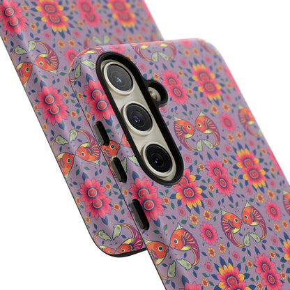 Tough Cases, Pisces, Zodiac v3, Flower Pattern