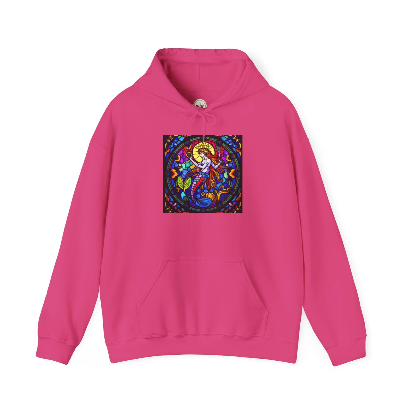 Unisex Heavy Blend™ Hooded Sweatshirt with glass Aquarius zodiac design