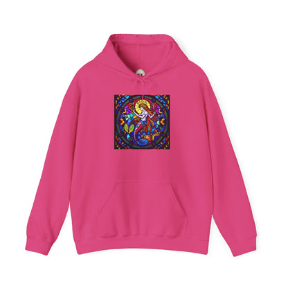Unisex Heavy Blend™ Hooded Sweatshirt with glass Aquarius zodiac design