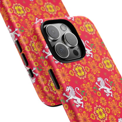 Tough Cases, Leo, Zodiac v4, Flower Pattern
