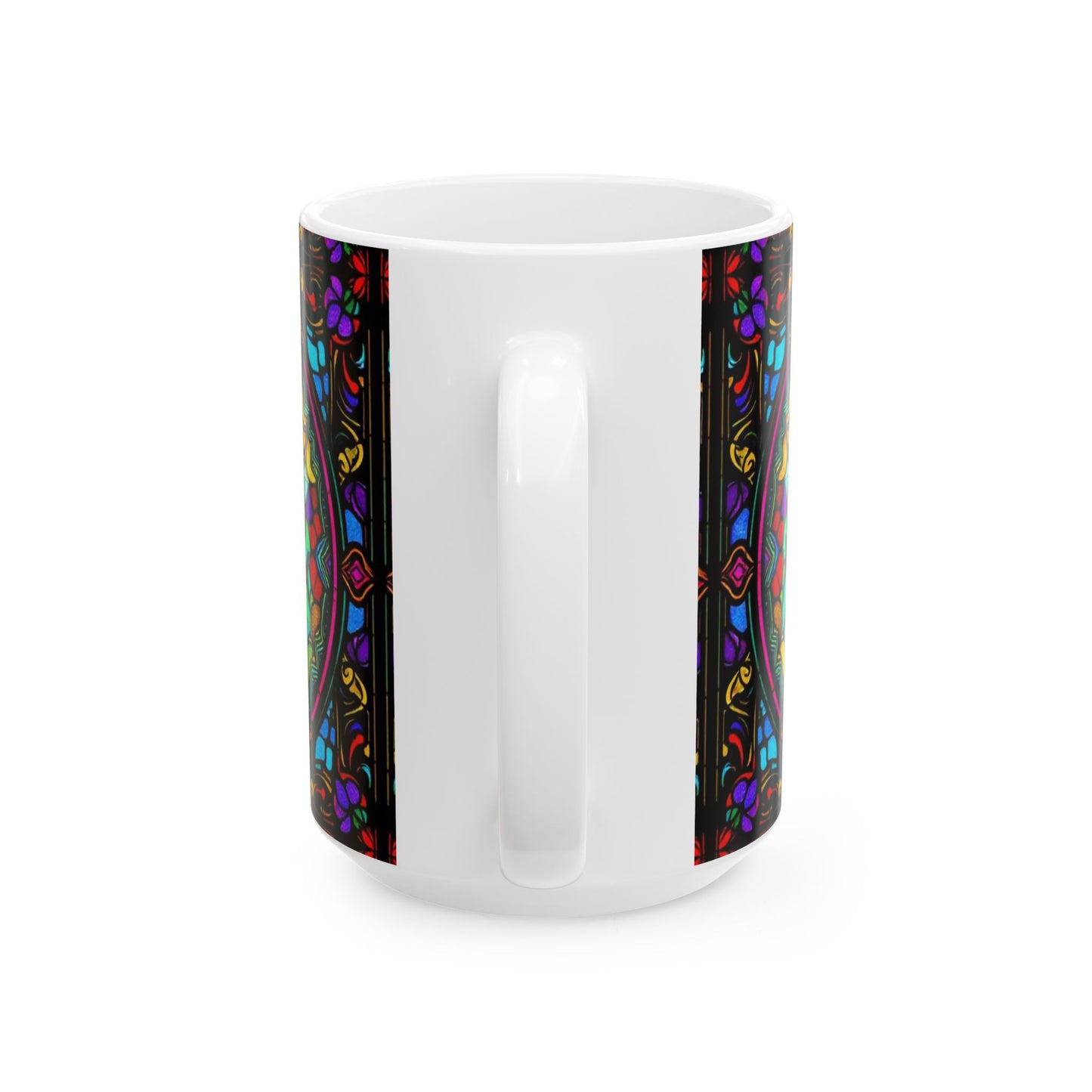 Ceramic Mug, (11oz, 15oz), Ceramic Coffee Mug, AOP, Glass Design, Scorpio Zodiac