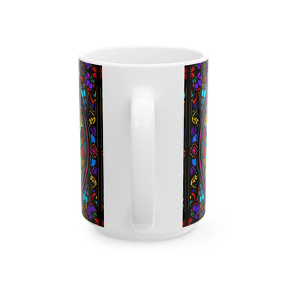 Ceramic Mug, (11oz, 15oz), Ceramic Coffee Mug, AOP, Glass Design, Scorpio Zodiac