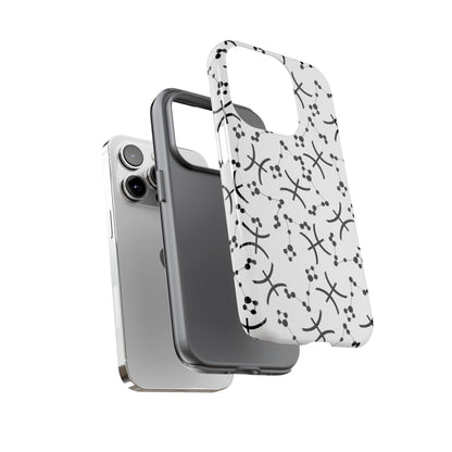 Tough Cases with the Pisces Zodiac sign for iPhone, Samsung Galaxy, and Google Pixel devices