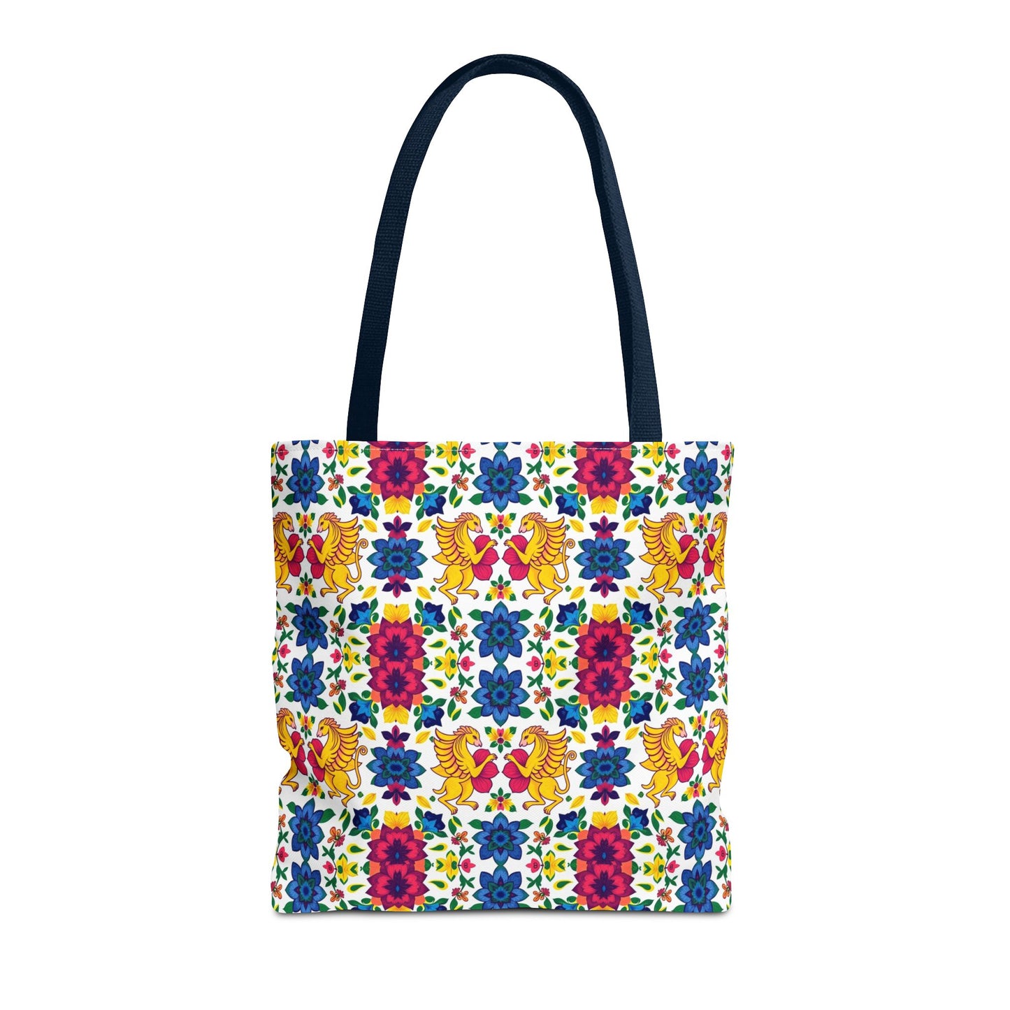 Tote Bag (AOP), Gemini, Zodiac, Flower Pattern