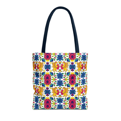 Tote Bag (AOP), Gemini, Zodiac, Flower Pattern