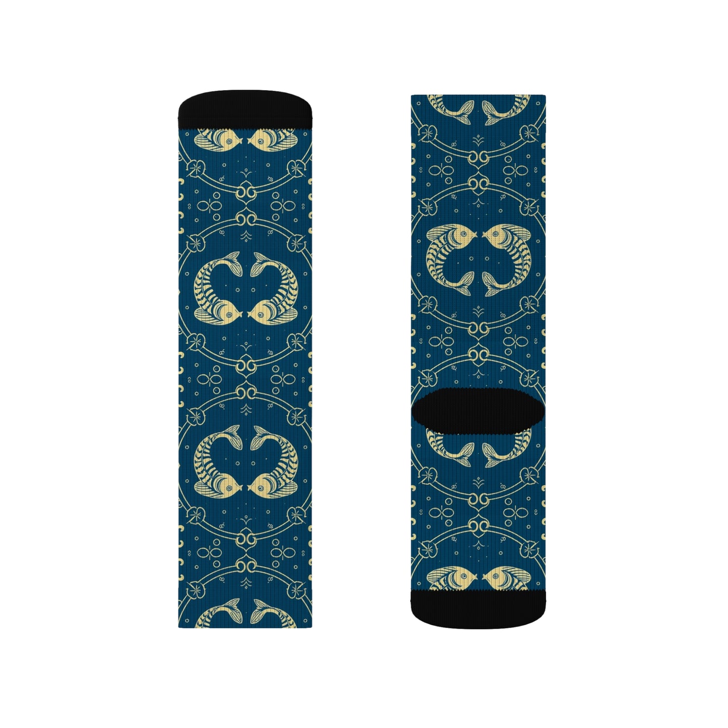 Sublimation Socks, Pisces, Zodiac, Pattern