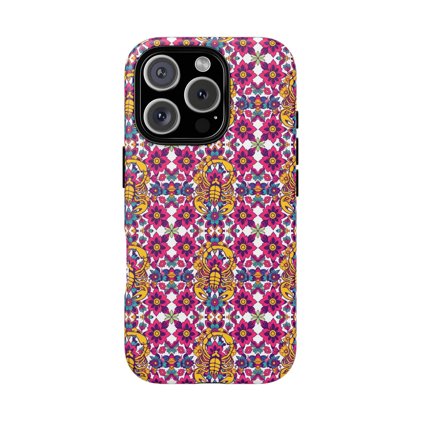 Tough Cases, Scorpio, Zodiac v2, Flower Pattern