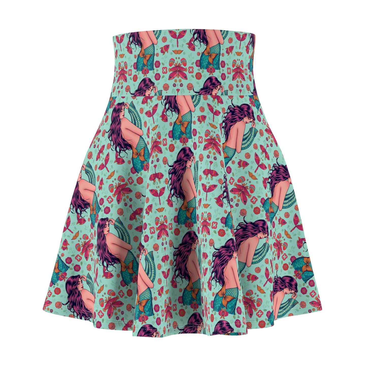 Women's Skater Skirt, (AOP), Pisces, Zodiac v2, Sexy Pattern