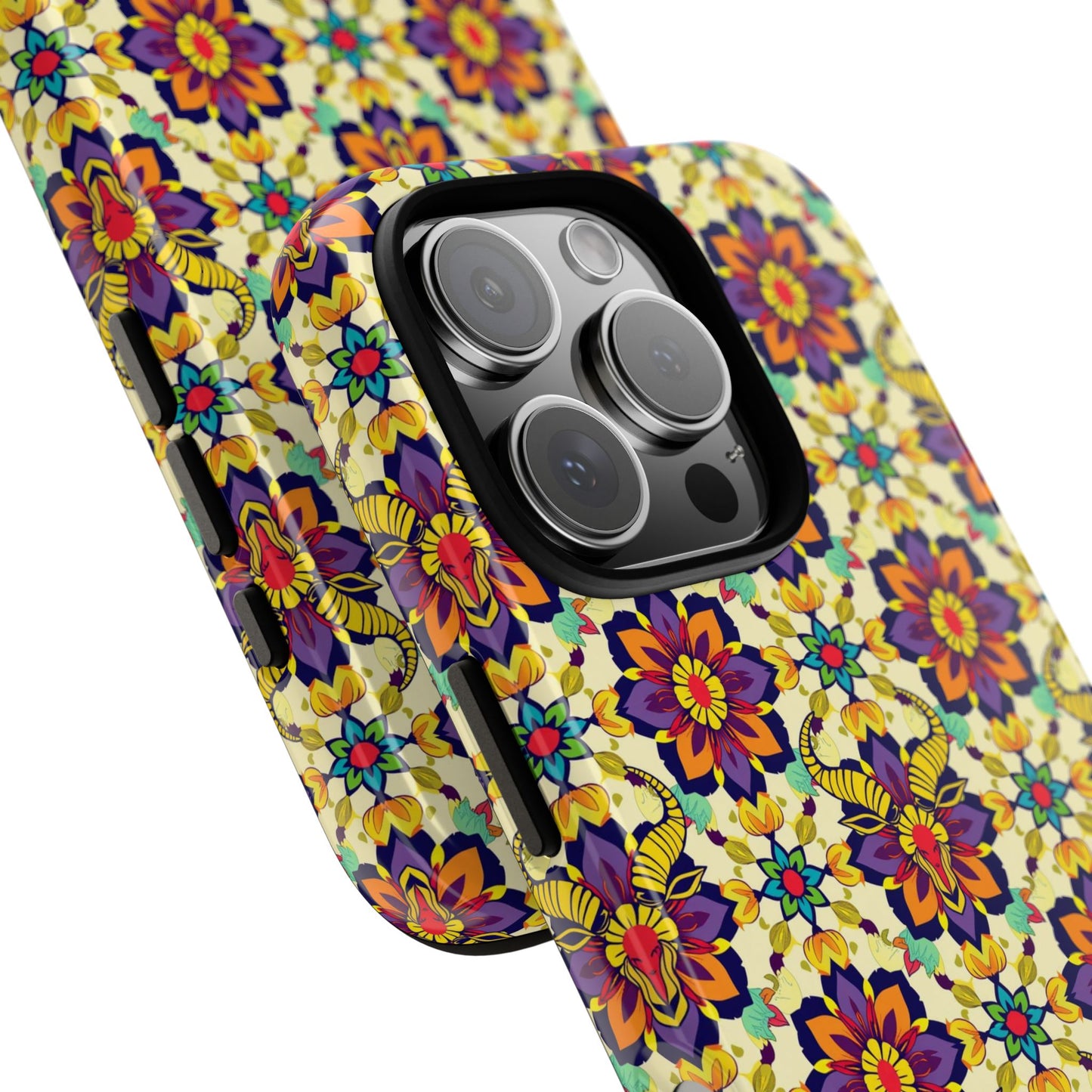 Tough Cases, Taurus, Zodiac v1, Flower Pattern