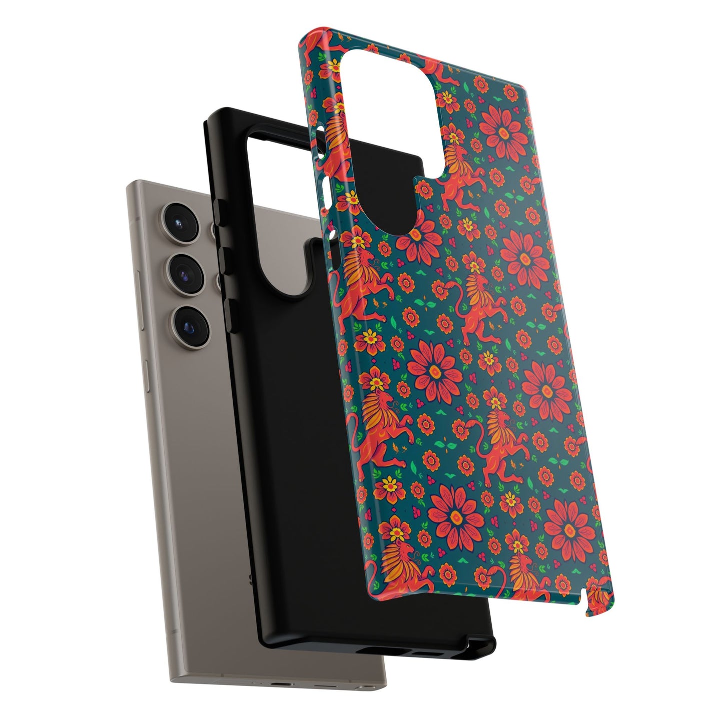 Tough Cases, Leo, Zodiac v2, Flower Pattern