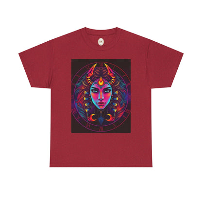 Unisex Heavy Cotton T-Shirt, Scorpio, Zodiac v4, Sexy Art