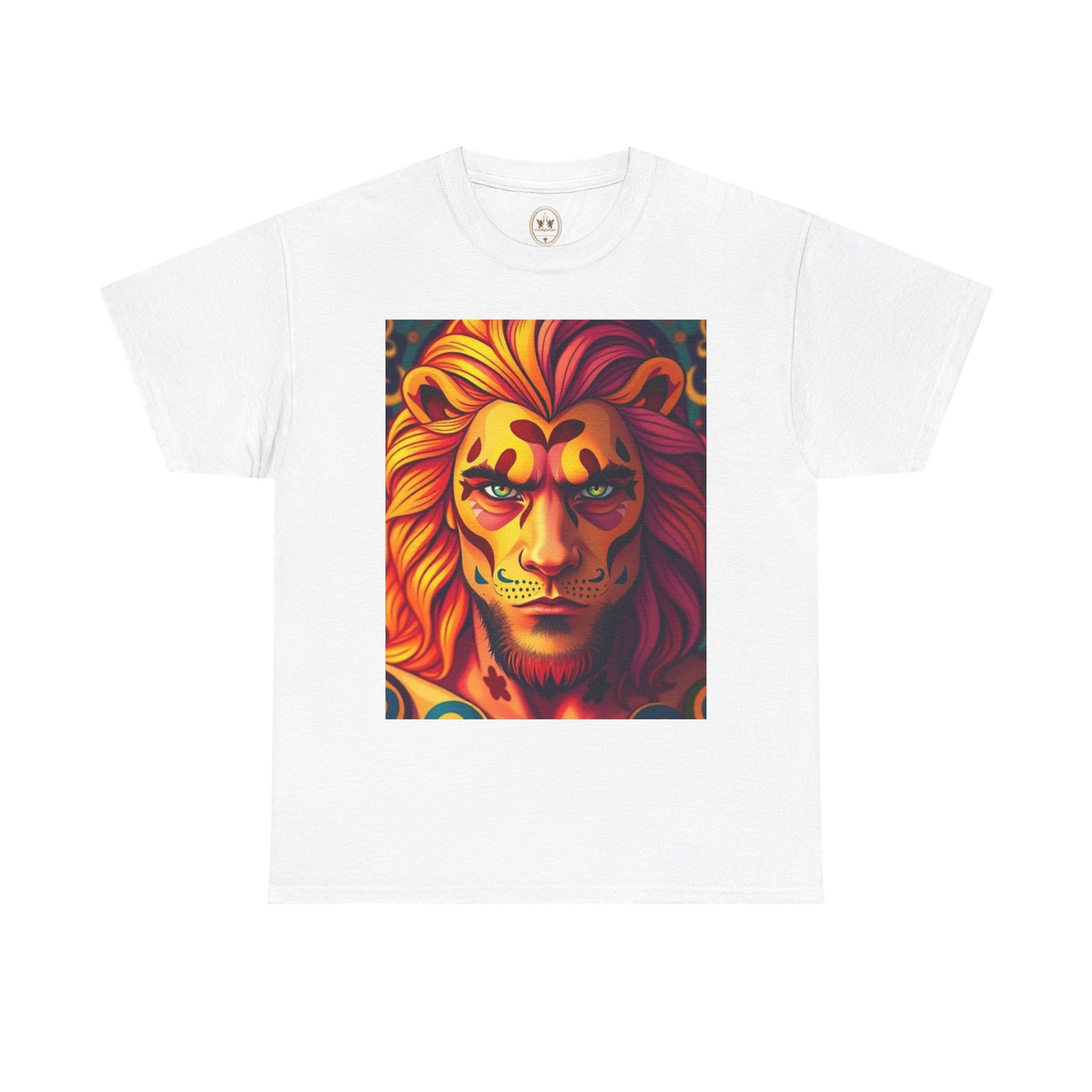 Unisex Heavy Cotton T-Shirt, Leo, Zodiac v2, Sexy Art