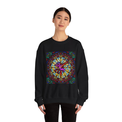 Unisex Heavy Blend™ Crewneck Sweatshirt, Glass 1, Sagittarius Zodiac Design