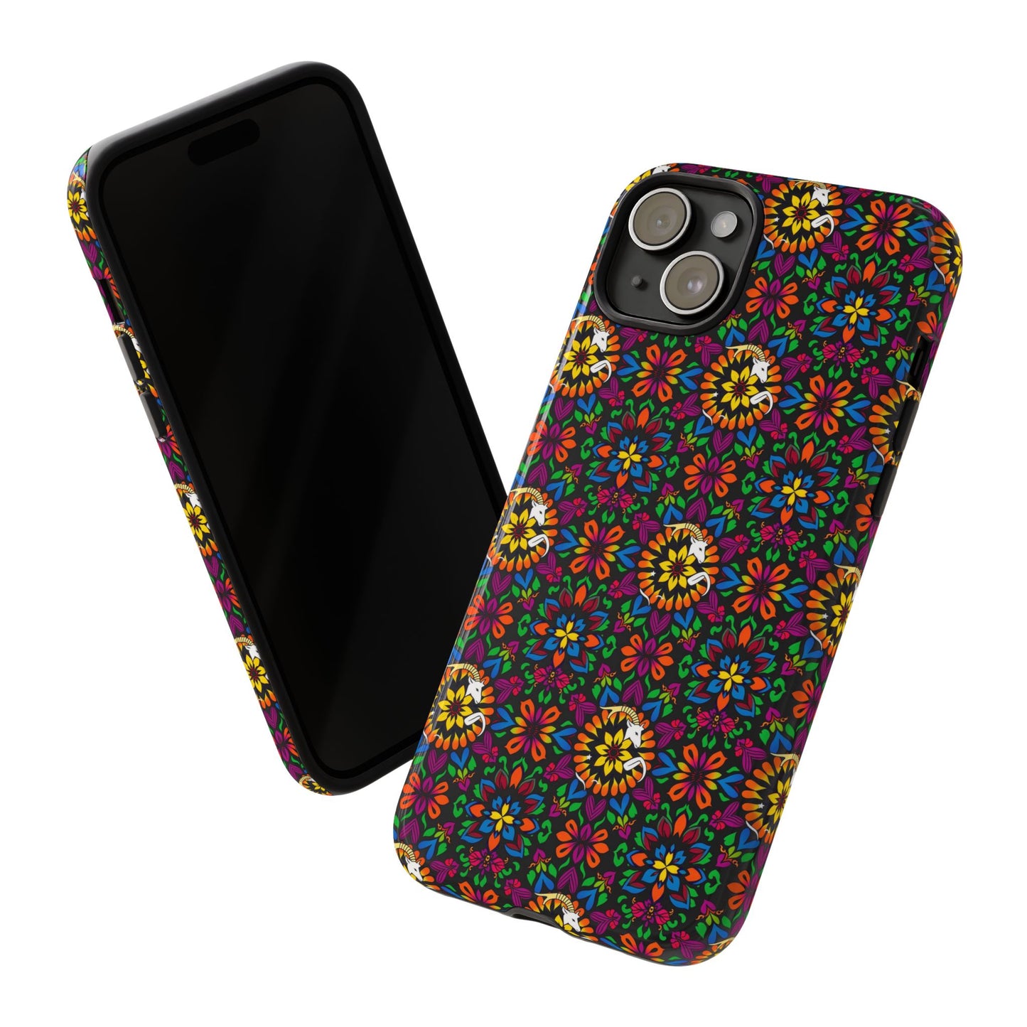 Tough Cases, Capricorn, Zodiac v2, Flower Pattern
