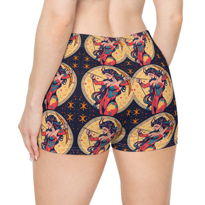 Women's Shorts, (AOP), Sagittarius, Zodiac v3, Sexy Pattern