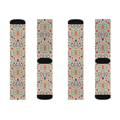 Sublimation Socks, Aries, Zodiac v2, Pattern