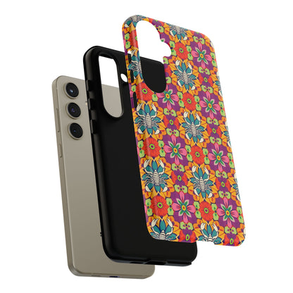 Tough Cases, Scorpio, Zodiac v3, Flower Pattern