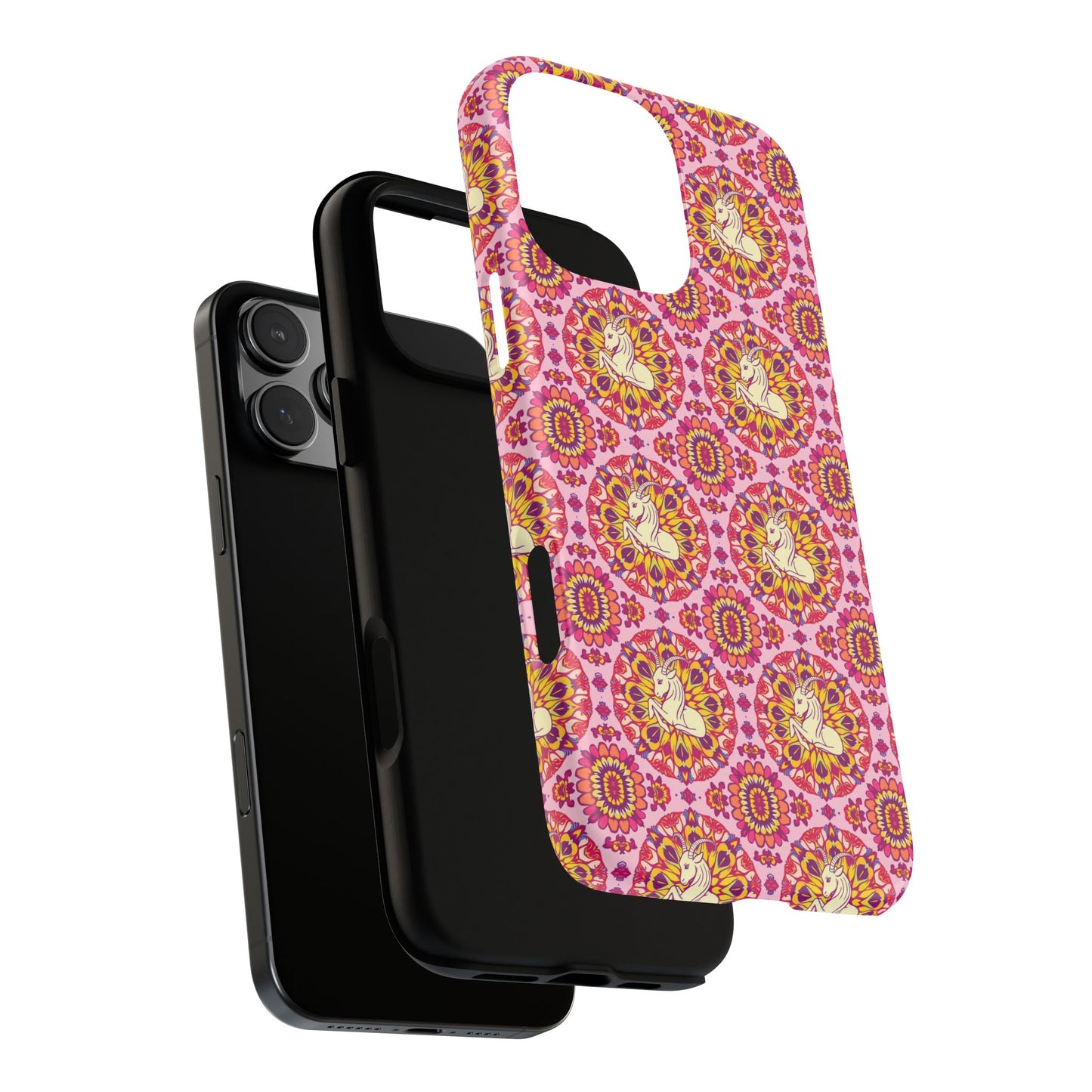 Tough Cases, Capricorn, Zodiac v4, Flower Pattern