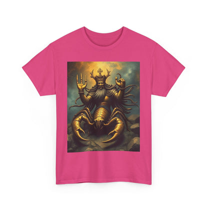 Unisex Heavy Cotton T-Shirt, Desert Scorpio King v1, Zodiac Design