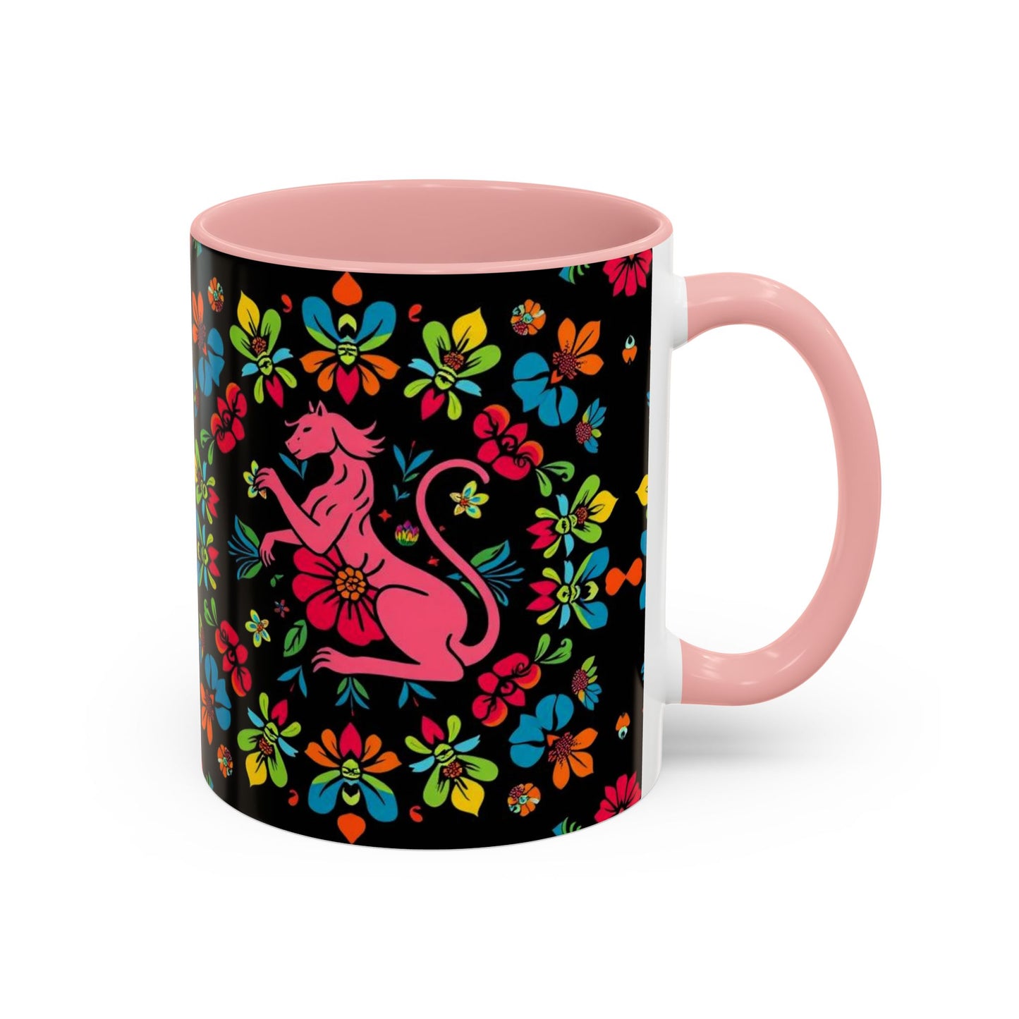 Accent Coffee Mug, Zodiac. Virgo, Flower Pattern, (11, 15oz)