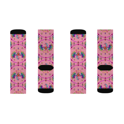 Sublimation Socks, Virgo, Zodiac v2, Jewel Pattern