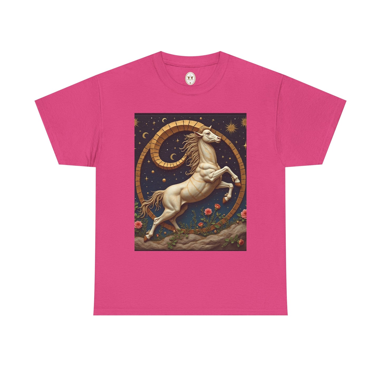 Unisex Heavy Cotton T-Shirt, Aries Animal 1v, Zodiac Design