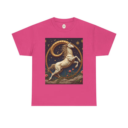 Unisex Heavy Cotton T-Shirt, Aries Animal 1v, Zodiac Design