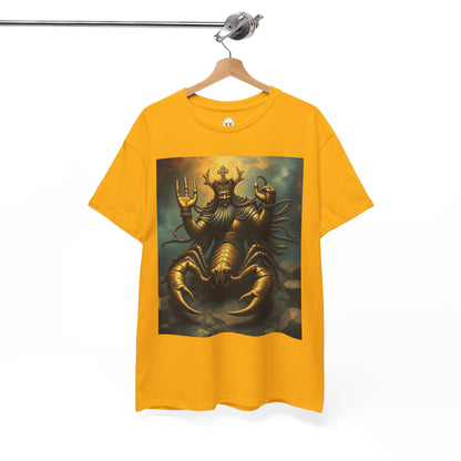Unisex Heavy Cotton T-Shirt, Desert Scorpio King, Zodiac Design