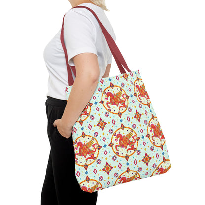 Tote Bag (AOP), Aquarius, Zodiac v1, Jewel Pattern