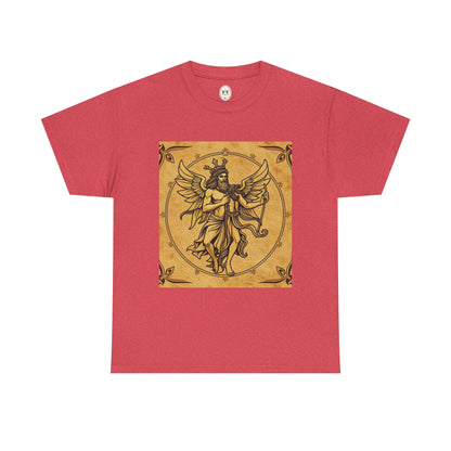 Unisex Heavy Cotton T-Shirt, Pencil Art, Gemini Zodiac Design
