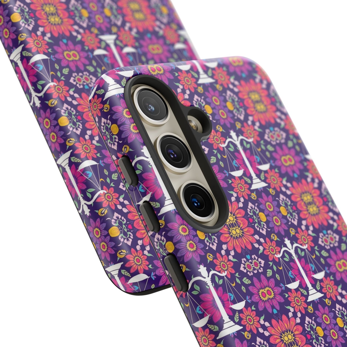 Tough Cases, Libra, Zodiac v4, Flower Pattern